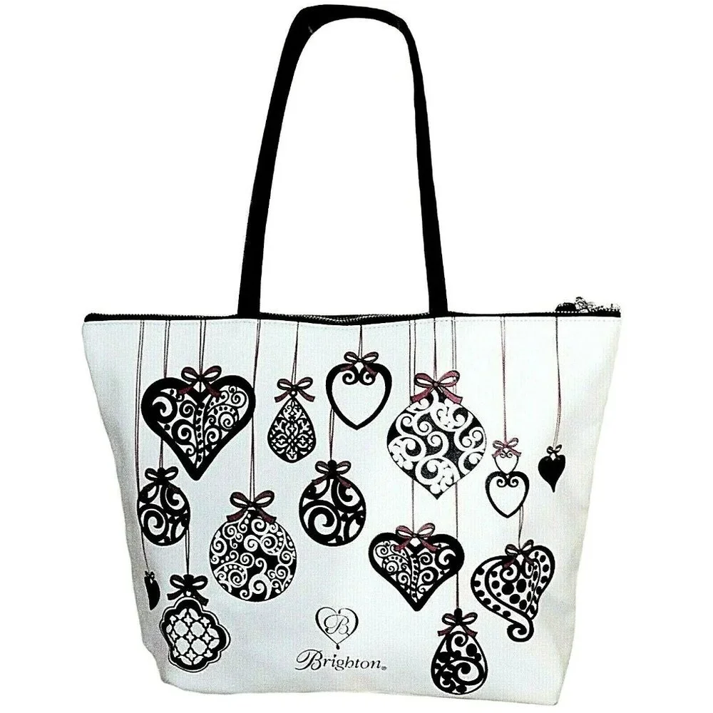 Brighton White Love Notes Tote Bag